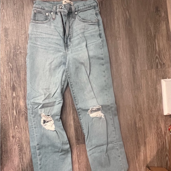 Light Wash Distressed Jeans - Picture 1 of 3